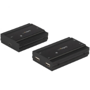 Picture of StarTech.com 4-Port USB 2.0 Extender Hub over Single CAT5e/CAT6 Ethernet Cable (RJ45) - 330ft (100m) - USB Extender Hub Adapter Kit - Metal Housing - Externally Powered - 480 Mbps
