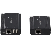 Picture of StarTech.com 4-Port USB 2.0 Extender Hub over Single CAT5e/CAT6 Ethernet Cable (RJ45) - 330ft (100m) - USB Extender Hub Adapter Kit - Metal Housing - Externally Powered - 480 Mbps