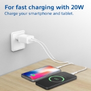 Picture of ACT USB-C & USB-A charger 20W with Power Delivery PPS, Quick Charge, GaNFast