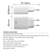 Picture of ACT USB-C & USB-A charger 20W with Power Delivery PPS, Quick Charge, GaNFast