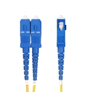 Picture of StarTech.com 10m (32.8ft) LC to SC (UPC) OS2 Single Mode Duplex Fiber Optic Cable, 9/125µm, 100G, Bend Insensitive, Low Insertion Loss - LSZH Fiber Jumper Cord