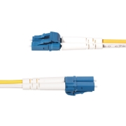 Picture of StarTech.com 10m (32.8ft) LC to SC (UPC) OS2 Single Mode Duplex Fiber Optic Cable, 9/125µm, 100G, Bend Insensitive, Low Insertion Loss - LSZH Fiber Jumper Cord