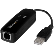 Picture of StarTech.com USB 2.0 Fax Modem - 56K External Hardware Dial Up V.92 Modem/ Dongle/Adapter - Computer/Laptop Fax Modem - USB to Telephone Jack - USB Data Modem - Network Fax/CMR/POS