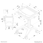 Picture of Neomounts MED-M200 Medical mobile workstation 10-17" - gas spring - lockable
