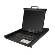 Picture of StarTech.com 8 Port Rackmount KVM Console w/ 6ft Cables - Integrated KVM Switch w/ 19" LCD Monitor - Fully Featured 1U LCD KVM Drawer- OSD KVM - Durable 50,000 MTBF - USB + VGA Support