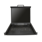 Picture of StarTech.com 8 Port Rackmount KVM Console w/ 6ft Cables - Integrated KVM Switch w/ 19" LCD Monitor - Fully Featured 1U LCD KVM Drawer- OSD KVM - Durable 50,000 MTBF - USB + VGA Support