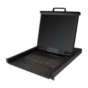 Picture of StarTech.com Rackmount KVM Console - Single Port VGA KVM with 19" LCD Monitor for Server Rack - Fully Featured Universal 1U LCD KVM Drawer w/Cables & Hardware - USB Support - 50,000 MTBF