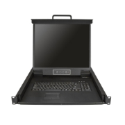 Picture of StarTech.com Rackmount KVM Console - Single Port VGA KVM with 19" LCD Monitor for Server Rack - Fully Featured Universal 1U LCD KVM Drawer w/Cables & Hardware - USB Support - 50,000 MTBF