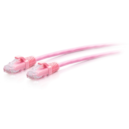 Picture of C2G 0.3m Cat6a Snagless Unshielded (UTP) Slim Ethernet Patch Cable - Pink