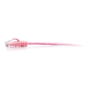 Picture of C2G 0.3m Cat6a Snagless Unshielded (UTP) Slim Ethernet Patch Cable - Pink