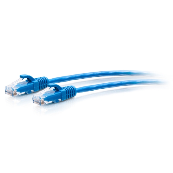 Picture of C2G 0.3m Cat6a Snagless Unshielded (UTP) Slim Ethernet Patch Cable - Blue