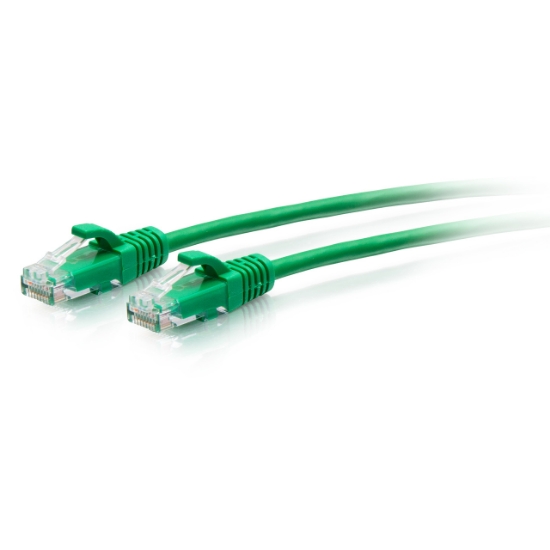Picture of C2G 0.3m Cat6a Snagless Unshielded (UTP) Slim Ethernet Patch Cable - Green