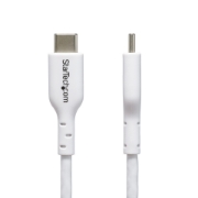 Picture of StarTech.com 1m (3.3ft) White USB-C Charging Cable, USB C Cable, USB 2.0 Type-C Laptop Charger Cord, 60W 3A Power Delivery, TPE Jacket, USB-C Data Transfer Cable, M/M