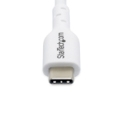 Picture of StarTech.com 1m (3.3ft) White USB-C Charging Cable, USB C Cable, USB 2.0 Type-C Laptop Charger Cord, 60W 3A Power Delivery, TPE Jacket, USB-C Data Transfer Cable, M/M