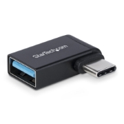 Picture of StarTech.com Right Angled USB-C to USB-A Adapter, USB 5Gbps, Compact USB-C Male to USB-A Female Adapter, Metal Housing, M/F