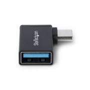 Picture of StarTech.com Right Angled USB-C to USB-A Adapter, USB 5Gbps, Compact USB-C Male to USB-A Female Adapter, Metal Housing, M/F