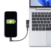Picture of StarTech.com Right Angled USB-C to USB-A Adapter, USB 5Gbps, Compact USB-C Male to USB-A Female Adapter, Metal Housing, M/F