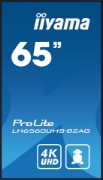 Picture of iiyama LH6560UHS-B2AG Signage Display Digital A-board 165.1 cm (65") LED Wi-Fi 500 cd/m² 4K Ultra HD Black Built-in processor Android 11 24/7