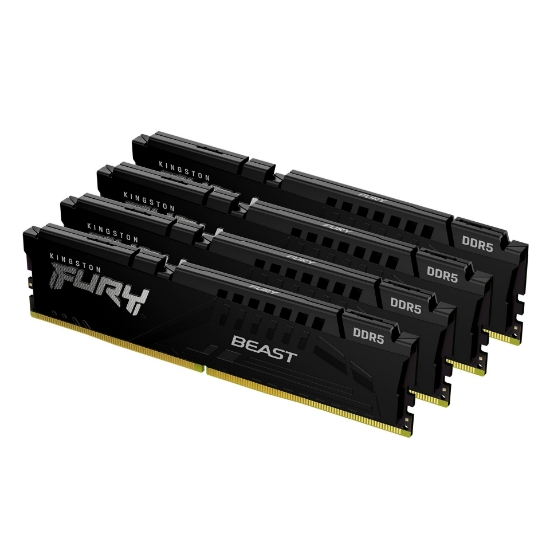 Picture of Kingston Technology FURY Beast 128GB 5600MT/s DDR5 CL40 DIMM (Kit of 4) Black XMP