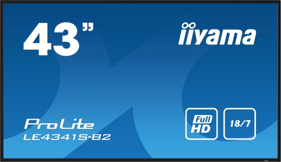 Picture of iiyama PROLITE LE4341S-B2 Digital signage flat panel 108 cm (42.5") LCD 350 cd/m² Full HD Black 18/7