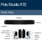 Picture of POLY Studio X72 All-In-One Video Bar with TC10 Controller Kit