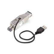 Picture of StarTech.com Gigabit Fiber to RJ45 Ethernet Media Converter Dongle, Optical Singlemode 10km/Multimode 800m, USB Powered, Compact Design, Metal Housing, Micro Mini, TAA