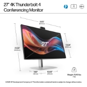 Picture of HP Series 7 Pro 27 inch 4K Conferencing Monitor - 727pm