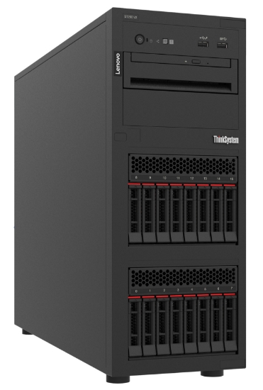 Picture of Lenovo ThinkSystem ST250 V2 server 0 GB Tower Intel Xeon E E-2356G 3.2 GHz 32 GB DDR4-SDRAM 750 W