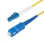 Picture of StarTech.com 3m (9.8ft) LC to SC (UPC) OS2 Single Mode Simplex Fiber Optic Cable, 9/125µm, 40G/100G, Bend Insensitive, Low Insertion Loss - LSZH Fiber Jumper Cord