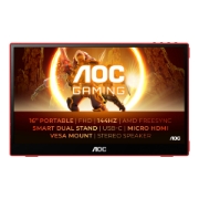 Picture of AOC 16G3 portable TV/monitor Portable monitor Black, Red 39.6 cm (15.6") TFT 1920 x 1080 pixels