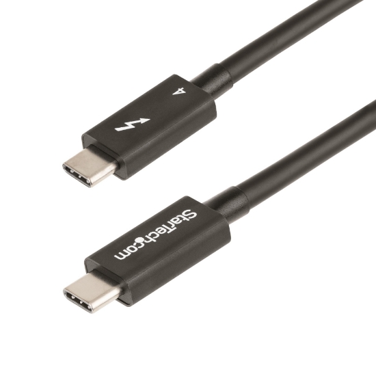 Picture of StarTech.com 1.6ft Thunderbolt 4 Cable - 40Gbps - 100W PD - 4K/8K Video - Intel-Certified Thunderbolt Cable - Compatible w/USB 4/Thunderbolt 3/USB 3.2/USB Type-C/DisplayPort