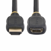 Picture of StarTech.com 3.3ft (1m) HDMI 2.0 Extension Cable, High Speed HDMI Port Saver Cable, 4K 60Hz, HDMI Male to Female Extension Adapter Cord, HDMI Extension Cable, M/F