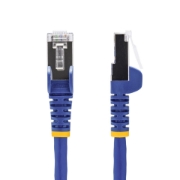 Picture of StarTech.com 2m Blue CAT8 Ethernet Cable, Snagless RJ45, 25G/40G, 2000MHz, 100W PoE++, S/FTP, 26AWG Pure Bare Copper Wire, LSZH, Shielded Network Patch Cord w/Strain Reliefs, Fluke Channel Tested