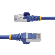 Picture of StarTech.com 2m Blue CAT8 Ethernet Cable, Snagless RJ45, 25G/40G, 2000MHz, 100W PoE++, S/FTP, 26AWG Pure Bare Copper Wire, LSZH, Shielded Network Patch Cord w/Strain Reliefs, Fluke Channel Tested