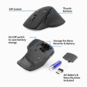 Picture of ACT Wireless mouse 2400 DPI with silent click, eco-friendly, made from recycled materials