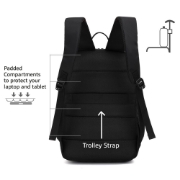 Picture of ACT Suburb Backpack for laptops up to 15.6", made from recycled plastic bottles