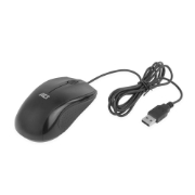 Picture of ACT Wired full-size optical mouse 1000 DPI, silent click, eco-friendly, made from recycled materials