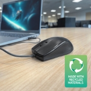Picture of ACT Wired full-size optical mouse 1000 DPI, silent click, eco-friendly, made from recycled materials