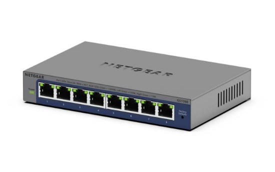 Picture of NETGEAR GS108Ev4 Unmanaged L2/L3 Gigabit Ethernet (10/100/1000) Grey
