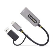 Picture of StarTech.com 2.5GbE USB-C to Ethernet Adapter with USB-A Converter, NBASE-T NIC, USB 3.0 Type-C 2.5/1G Multi Speed Network, Thunderbolt Compatible, Windows & Mac