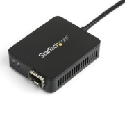 Picture of StarTech.com USB 3.0 to Fiber Optic Converter - Compact USB to Open SFP Adapter - USB to Gigabit Network Adapter - USB 3.0 Fiber Adapter Multi Mode(MMF)/Single Mode Fiber(SMF) Compatible