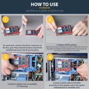 Picture of StarTech.com Dual-Slot M.2 Drive to SATA Adapter for 2.5" Drive Bay - RAID