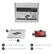 Picture of StarTech.com Dual-Slot M.2 Drive to SATA Adapter for 2.5" Drive Bay - RAID