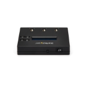 Picture of StarTech.com Standalone 1 to 2 USB Thumb Drive Duplicator and Eraser, Multiple USB Flash Drive Copier, System and File and Whole-Drive Copy at 1.5 GB/min, Single and 3-Pass Erase, LCD Display - TAA