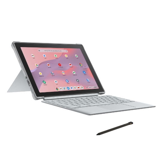 Picture of ASUS Chromebook CM30 Detachable CL3001DM2A-R70341 MediaTek Kompanio 520 26.7 cm (10.5") Touchscreen WUXGA 8 GB LPDDR4x-SDRAM 64 GB eMMC Wi-Fi 6 (802.11ax) ChromeOS Belgian Silver