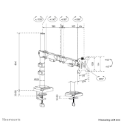Picture of Neomounts DS60-600BL1 Monitor arm 10-32" - Quick-fix - 180°-stop