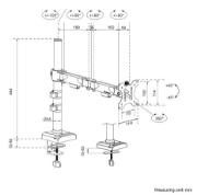 Picture of Neomounts DS60-600BL1 Monitor arm 10-32" - Quick-fix - 180°-stop