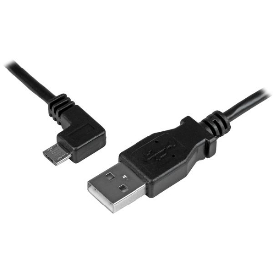 Picture of StarTech.com Micro-USB Charge-and-Sync Cable M/M - Left-Angle Micro-USB - 24 AWG - 0.5 m