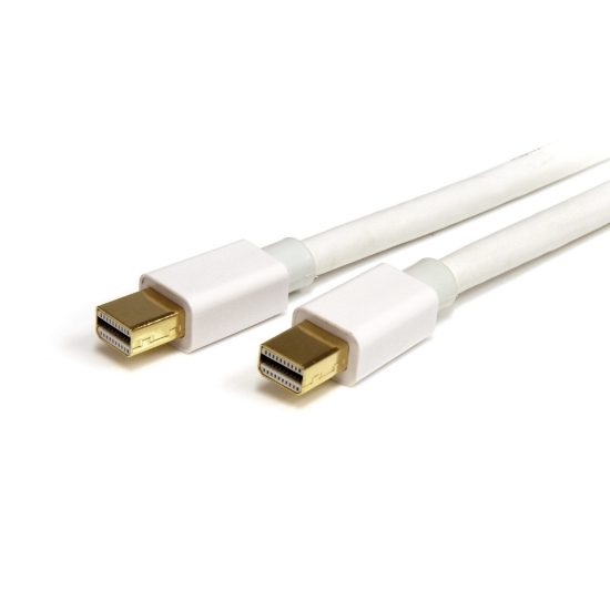 Picture of StarTech.com 3ft (1m) Mini DisplayPort Cable - 4K x 2K Ultra HD Video - Mini DisplayPort 1.2 Cable - Mini DP to Mini DP Cable for Monitor - mDP Cord works w/ Thunderbolt 2 Ports - White