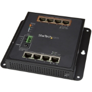 Picture of StarTech.com Industrial 8 Port Gigabit PoE Switch - 4 x PoE+ 30W - Power Over Ethernet - Hardened GbE Layer/L2 Managed Switch - Rugged High Power Gigabit Network Switch IP-30/-40C to +75C - TAA